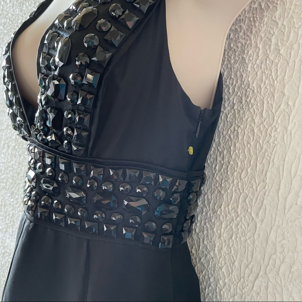 BEBE PARTY COCKTAIL SPARKLY SILK SLEEVELESS DRESS size S - Picture 3 of 7